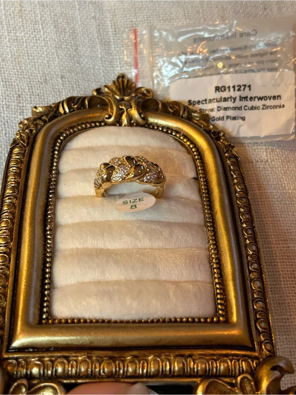 Bomb Party | Gold | Diamond CZ | Ring Size 8